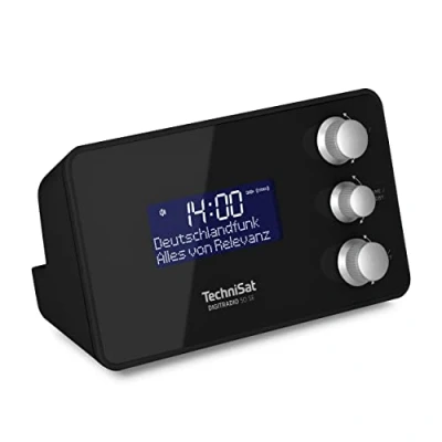 Imagen de TechniSat DIGITRADIO 50 SE Radio Despertador (Dab+/FM, Pantalla Regulable, Despertador, función Snooze, Temporizador de sueño, 1,5 vatios, Salida para Auriculares, Carga USB) Negro