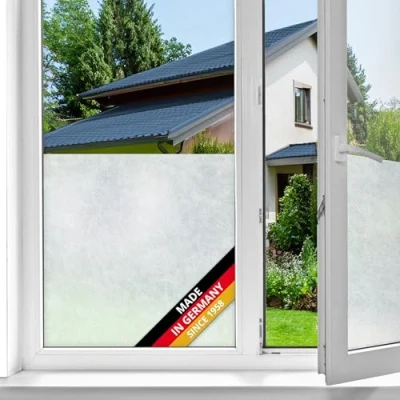 Imagen de d c fix vinilo adhesivo para cristales ventanas Papel de arroz estático premium opaco translúcido privacidad decorativo mampara ducha baño lámina pegatina 67,5 cm x 1,5 m