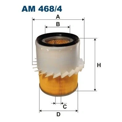 Imagen de FILTRON AM 468/4 Filtro de aire 197 158 Cartucho filtrante MITSUBISHI: PAJERO Sport 1 SUV, L200 III Pick up, 2