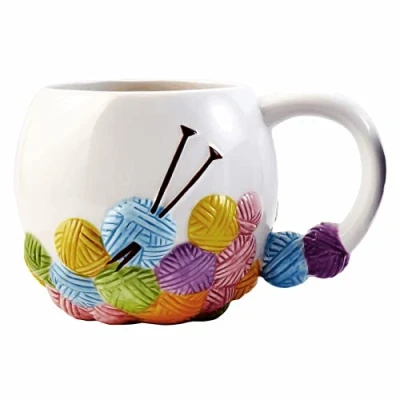 Imagen de Sew Thirsty Taza de hilo para tejer, regalo cumpleaños, oficina, bebida