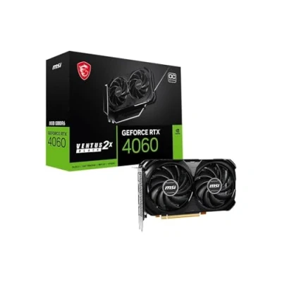 Imagen de MSI GeForce RTX™ 4060 VENTUS 2X BLACK 8G OC Tarjeta gráfica NVIDIA RTX 4060, 8GB de memoria GDDR6, 18Gbps, PCIe 4.0, DLSS3