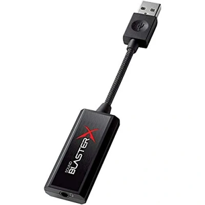 Imagen de Creative Sound BlasterX G1 Tarjeta de Sonido portátil Audio 7.1 con Amplificador para Cascos, Color Negro