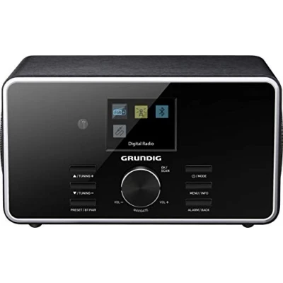 Imagen de GRUNDIG DTR 4500 Radio Digital Dab+, FM, RDS, Sistema de Altavoces estéreo 2.0, Despertador, Pantalla TFT a Color, Incluye Mando Distancia, Bluetooth, Color Negro