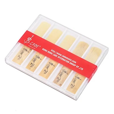 Imagen de Cañas para Clarinete 2.5, Caja de 10 Cãnas Lengüetas y Clarinet Reeds Bb B Flat 2,5 con Plástico Accesorio