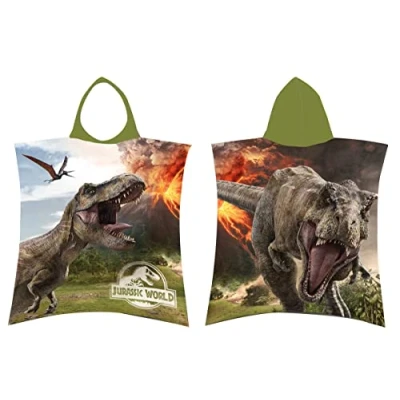 Imagen de Jerry Fabrics Jurassic Mundo Poncho Baño Capucha Toalla de Ducha Playa 50x115cm