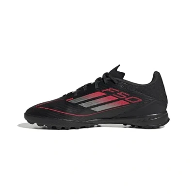 Imagen de adidas Performance F50 League TURF Botas de fútbol multitacos, Hombre, Talla: 42 2/3, Core black/iron metallic/lucid red Zapatos