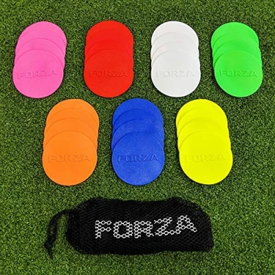 Imagen de FORZA Mini Conos Planos para Entrenamientos Variedad de Colores Vivos (Paquete 20) (Amarillo Fluorescente)
