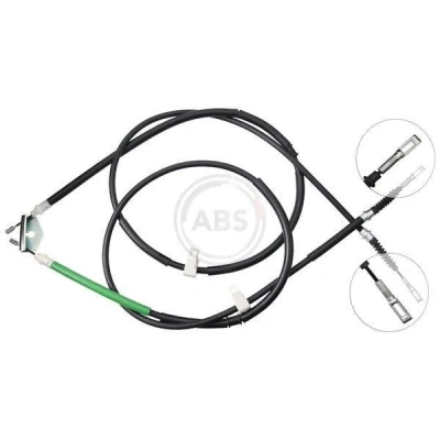 Imagen de A.B.S. K19915 Cable de Freno Mano 1600, 1750 Discos para dirección izquierda/derecha FORD: FIESTA 5