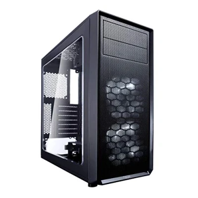 Imagen de Fractal Design Focus G , Mid Tower Computer Case ATX High Airflow 2X Silent LL Series 120mm White LED Fans Included USB 3.0 Window Side Panel Black