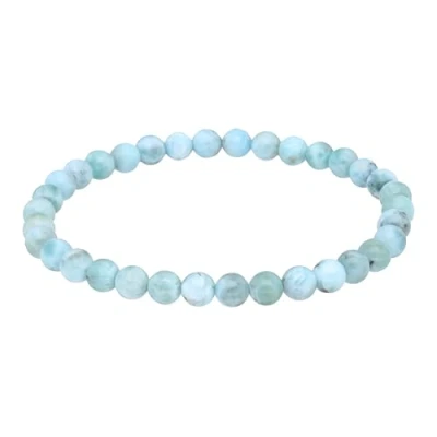 Imagen de Lebensquelle Plus Larimar Pulsera de bolas 6 mm piedras preciosas, Gema, Ónix,