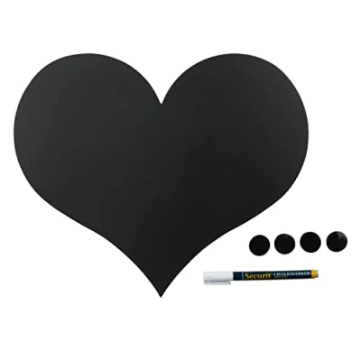 Imagen de Securit Pizarra, diseño de corazón, color negro