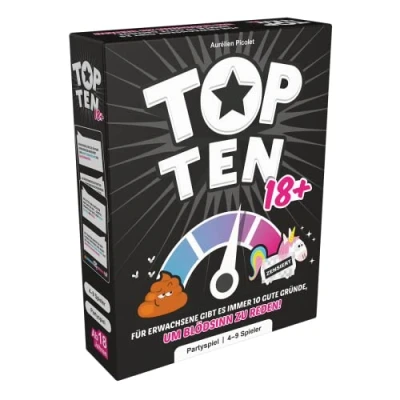 Imagen de Cocktail Games Top Ten 18+ Juego de Fiesta Cartas 4 9 Jugadores A Partir 18 años 30 Minutos alemán