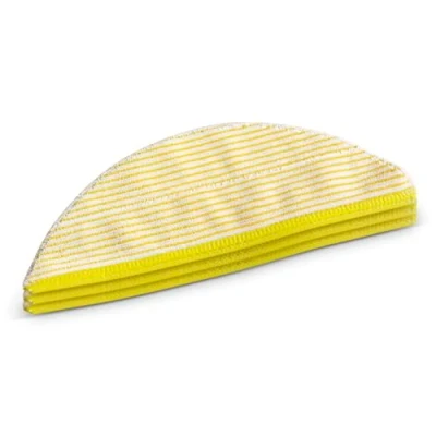 Imagen de Kärcher Kit de Paños Microfibra para la Limpieza en Húmedo Superficies Duras con el Robot Aspirador RCV 5, Blanco y Amarillo