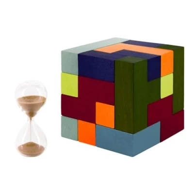 Imagen de Remember Puzle 3D para toda la familia Cubo de soma madera noches juego inolvidables con juegos mentales