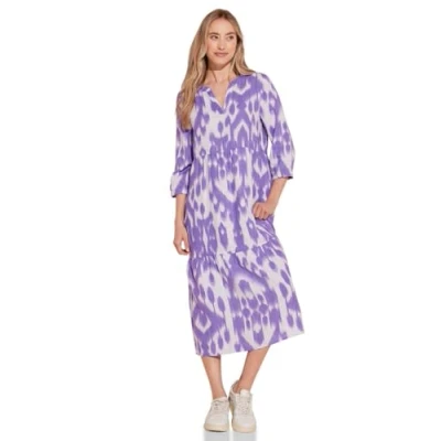 Imagen de Street One AOP Linen Midi Ethno Dress Vestido, Women&#039;s, Smell of Lavender, 38