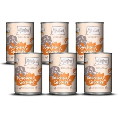 Imagen de MjAMjAM Comida húmeda premium para perros Wellness Huesos y Articulaciones Carne de vacuno, pack 6 (6x400g), sin cereales