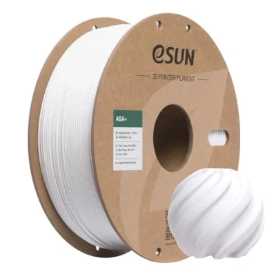 Imagen de eSUN ASA+ Filamento 1.75mm, 3D Resistente a la Intemperie, Carrete de 1KG (2.2 LBS) Materiales Impresión para Impresoras 3D,Blanco Frío