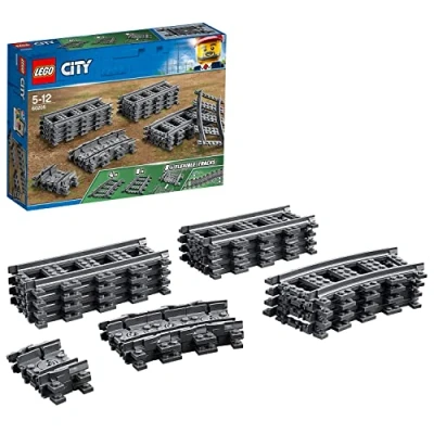 Imagen de LEGO City Vías para Tren de Juguete, Accesorios Complementarios Juegos Construcción Ferroviarios, Detalle Cumpleaños Niños Entre 5 y 12 Años 60205