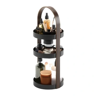 Imagen de Umbra Bellwood Organizador de cosméticos, Madera, Black/Walnut, One Size