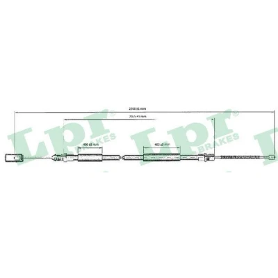 Imagen de LPR C0211B Cable de Freno Mano 2205/2080 Tambor CITROËN: Jumpy I Furgón, MPV, FIAT: Scudo Familiar
