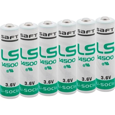 Imagen de Saft LS 14500 3,6v Lithium Pack de 6, Blanco