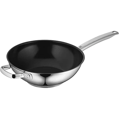 Imagen de WMF Durado Sartén Wok 28 cm con Revestimiento Antiadherente Cerámico de Acero Inoxidable, Apta para Horno