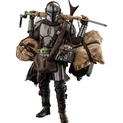 Imagen de Hot Toys Star Wars The Mandalorian and Grogu Deluxe TMS052 1/6 Scale Figure Set HT908289