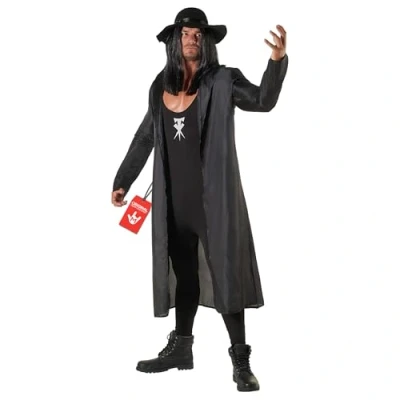 Imagen de Morph Disfraz De Lucha Libre Hombre, Enterrador Luchador WWE Despedida Soltero Halloween Hombre Talla L