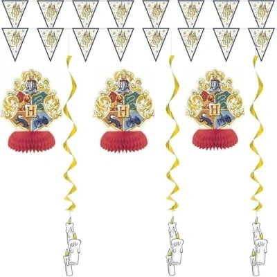 Imagen de Unique Harry Potter Kit de Decoración Fiesta Juego 7, dibujo animado, Multicolor (23569)