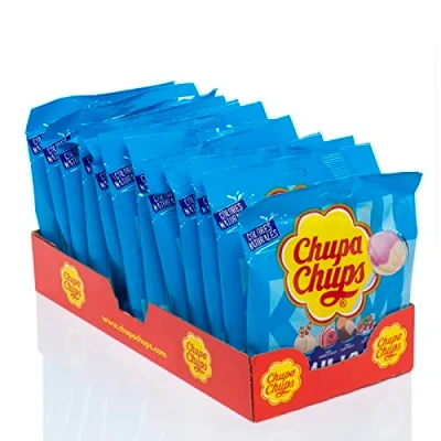 Imagen de Chupa Chups Milky Caramelo con Palo, de Sabores Variados, 12 bolsas 10 unidades
