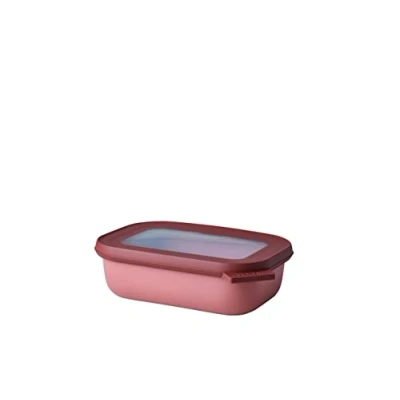 Imagen de Mepal Multi Bowl Cirqula Rectangular Recipientes para Alimentos con Tapa Adecuado como Fiambrera Hermética Frigorífico, Microondas y Congelador Tapers Comida 500 ml Vivid mauve