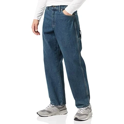 Imagen de Dickies Hombre, Vaquero utilitario de Corte Holgado, Caqui TEÑIDO, 40W / 30L