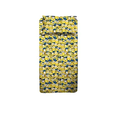 Imagen de hermet Minions Juego de sábanas para Cama Individual una Plaza, sábana encimera, Bajera con Esquinas, Funda Almohada, 100% algodón, Producto Oficial
