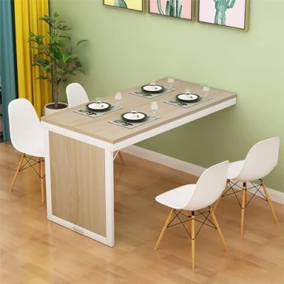 Imagen de Mesa de Comedor Pared que Ahorra Espacio，mesa Plegable Cocina，Mesa con Estilo，mesa Pared，escritorio Pared，mesa Invisible，mesa Cocina ( color : Walnut A ,