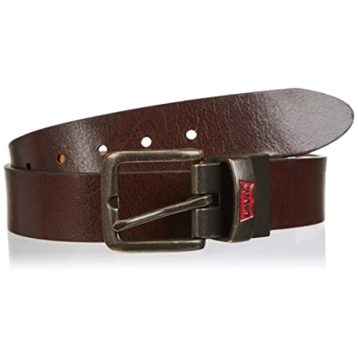 Imagen de Levi&#039;s Kids LAN Reversible Leather Belt 9A6896 cinturón, Black, S Unisex