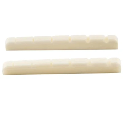 Imagen de Musiclily 42mm Cejuela Superior de Hueso Ranurada Base Plana para Guitarra Eléctrica Fender Strato Tele, 42x3,5x4,5mm (2 piezas)