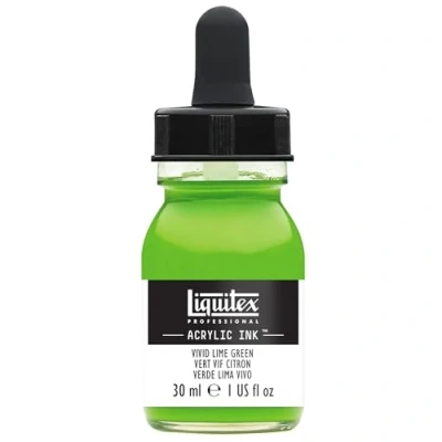 Imagen de Liquitex Tinta Acrílica Ink Profesional Frasco 30 ml, Verde Lima Vivo