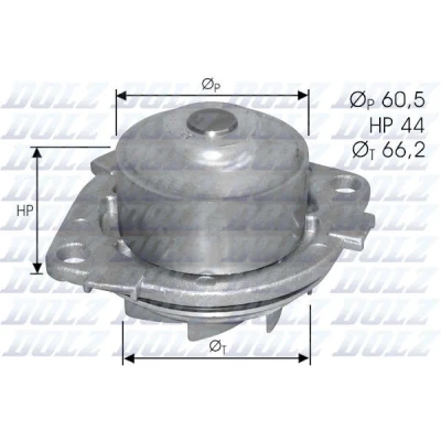 Imagen de DOLZ S231 Bomba de agua con polea 60,5 FIAT: Marea Berlina, Brava Hatchback