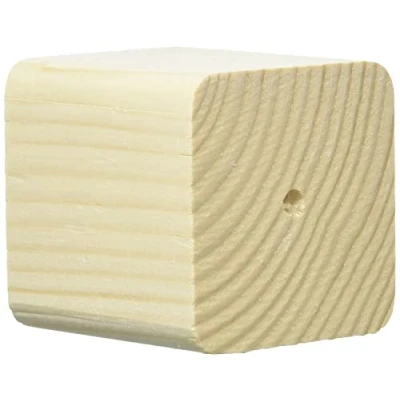 Imagen de Rayher Expositor madera maciza, cubo 6,5x6,5x6,5 cm, base con perforación, decoración, 62837000