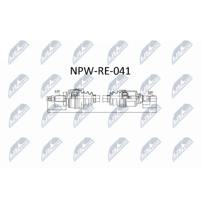 Imagen de NTY NPW RE 041 Árbol de Transmisión Eje delantero Caja cambios manual, automática, 6 marchas