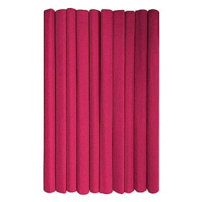 Imagen de Interdruk rollos de papel crepé para niños, bricolaje y decoraciones Paquete 10 (50 cm x 200 cm, 28 g/m2) 09 granate