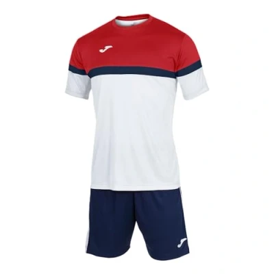 Imagen de Joma Danubio Conjunto de Fútbol Camiseta y Pantalones Cortos, Hombre, Multicolor (White/Red), 6XS