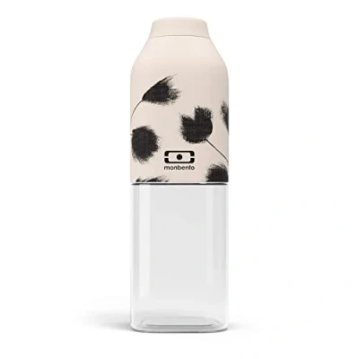 Imagen de monbento Botella Agua MB Positive M Plume 500ml Tritan Hermética Ideal para Trabajo, Picnic, Deporte Sin BPA Segura y Duradera Patrón Pluma