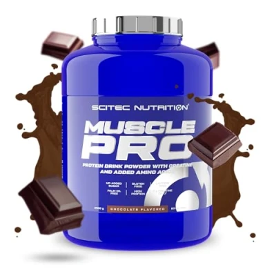 Imagen de Scitec Nutrition Muscle Pro, En polvo con sabor, a base de proteínas várias fuentes creatina, aminoácidos, 2.5 kg, Chocolate