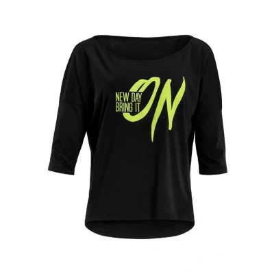 Imagen de Winshape MCS001 Ultra Light Camiseta de manga larga, Mujer, Talla: XXL, Black/glitter/neon yellow