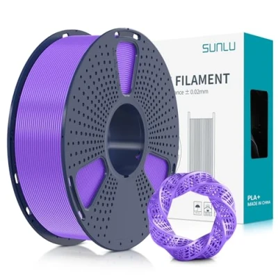 Imagen de SUNLU Filamento PLA+ 1.75 mm, para impresora 3d PLA Plus 1KG，Mejora de la resistencia,Neatly Wound, impresión PLA+, Precisión dimensional +/ 0.02mm, Violeta