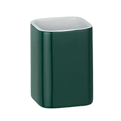Imagen de WENKO Vaso de dientes Elmo Verde cerámica Soporte para cepillos dientes, y pasta
