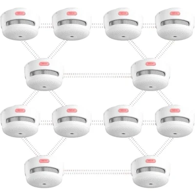 Imagen de X Sense Detector de Humo inalámbrico en Red, Mini Alarma Incendios con batería reemplazable, Compatible Incendios, Rango transmisión más 250 m, XS01 WR,