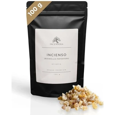 Imagen de Incienso Natural de Resina Boswellia papyrifera 100 gr Proveniente Etiopía y Eritrea, Calidad Iglesia, Puro para Quemar