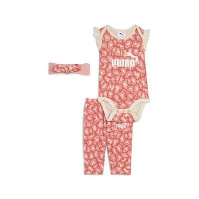 Imagen de Puma Minicats Essentials Animal Newborn 3TEILIGES SET Pantalones para niños, Talla: 0 1m, Peach frost